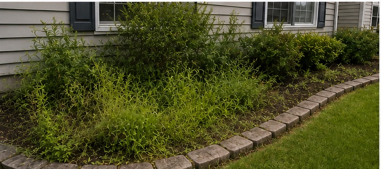 Landscaping before project